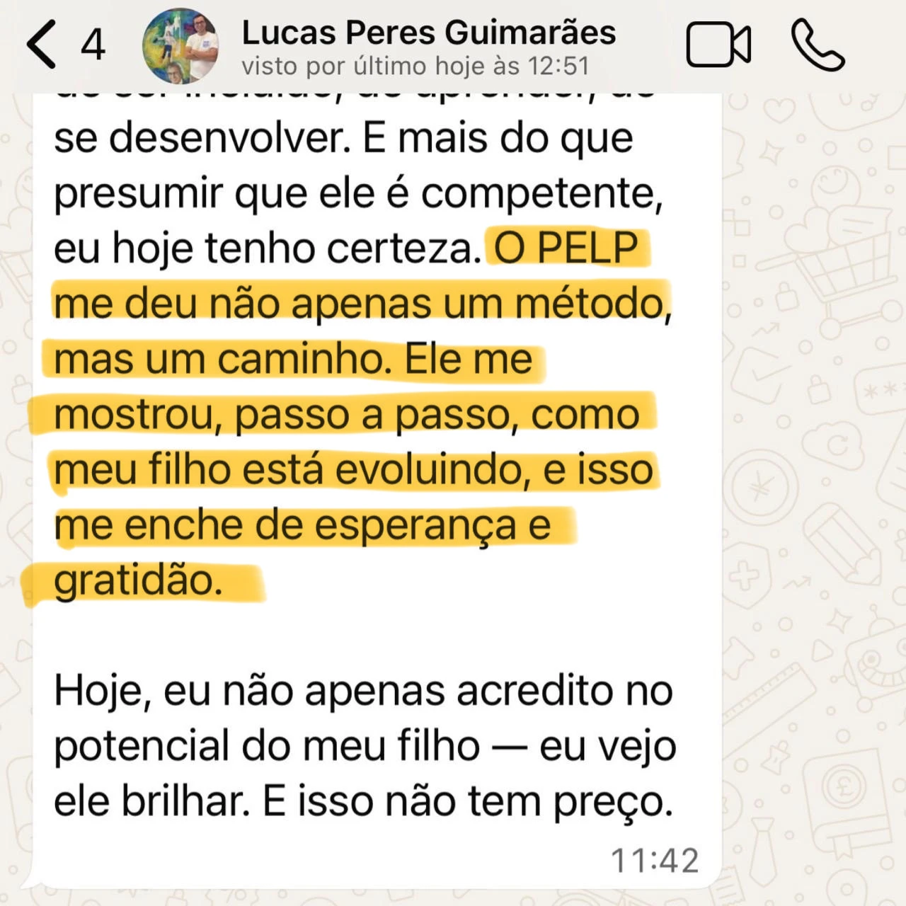 Depoimento de Lucas Peres Guimarães
