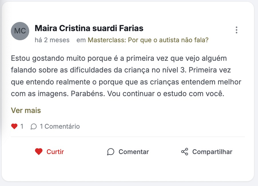 Depoimento: primeira vez que vejo alguém falando sobre as dificuldades da criança nível 3